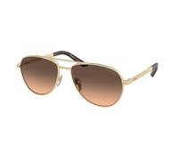 Prada Hombre PR A54S VAF50C Gafas de sol Metal Oro Marrón Piloto Normal Sombreado
