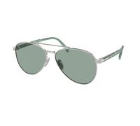 Prada Hombre PR A58S 1BC10G Gafas de sol Acero Plata Verde Piloto Normal