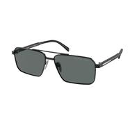 Prada Hombre Prada PR A57S 1AB5Z1 Gafas de sol Acero Negro Gris Cuadrada Polarizado