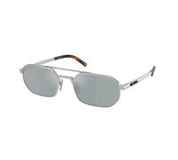 Prada Hombre Prada PR D53S 1BC40X Gafas de sol Metal Plata Azul Geométrico Espejo