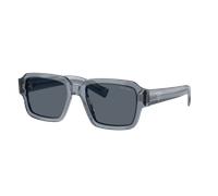 Prada Hombre Sunglass PR 02ZS - Color del Marco: Océano transparente, Color de la Lente: Azul Oscuro