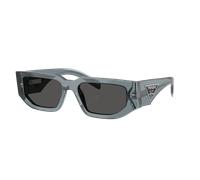Prada Hombre Sunglass PR 09ZS - Color del Marco: Océano transparente, Color de la Lente: Gris Oscuro