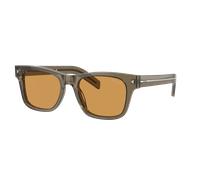 Prada Hombre Sunglass PR A17S - Color del Marco: Tierra transparente, Color de la Lente: Marrón claro