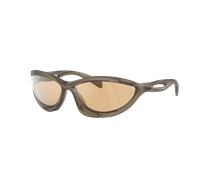 Prada Hombre Sunglass PR A26S - Color del Marco: Loden Frosted, Color de la Lente: Plata espejo naranja