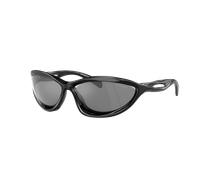 Prada Hombre Sunglass PR A26S - Color del Marco: Negro, Color de la Lente: Gris Espejado Plata