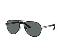 Prada Hombre Sunglass PR A54S - Color del Marco: Negro Mate, Color de la Lente: Polarized Gris Oscuro
