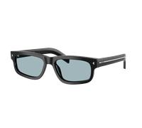Prada Hombre Sunglass PR B11S - Color del Marco: Negro, Color de la Lente: Azul vintage