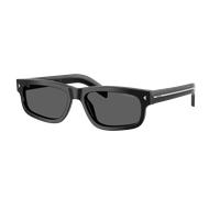 Prada Hombre Sunglass PR B11S - Color del Marco: Negro, Color de la Lente: Gris Oscuro