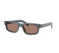Prada Hombre Sunglass PR B11S - Color del Marco: Océano transparente, Color de la Lente: Espejo marrón y gris interior