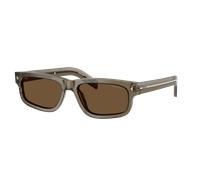 Prada Hombre Sunglass PR B11S - Color del Marco: Terra transparente, Color de la Lente: Marrón Oscuro