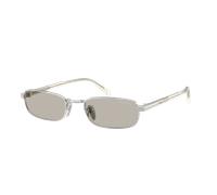Prada Hombre Sunglass PR B54S - Color del Marco: Plateado, Color de la Lente: Marrón claro
