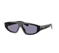 Prada Hombre Sunglass PR C02S - Color del Marco: Negro, Color de la Lente: Espejo violeta y plateado interior