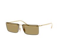 Prada Hombre Sunglass PR C53S - Color del Marco: Oro, Color de la Lente: Verde aceituna
