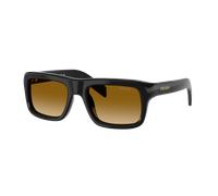 Prada Hombre Sunglass PR D11S - Color del Marco: Negro, Color de la Lente: Amarillo y marrón claro degradado