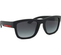Prada Linea Rossa Hombre Prada Linea Rossa PS 01ZS 1BO09U Gafas de sol Nylon Negro Gris Pillow Normal Sombreado