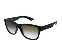 PRADA LINEA ROSSA 0Ps 03Qs Gafas de sol, Rectangulares, 57, Black Rubber