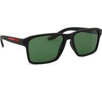 Prada Linea Rossa Hombre PS 05YS DG006U Gafas de sol Inyectado Negro Verde Cuadrada Normal