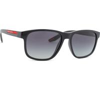 Prada Linea Rossa Hombre PS 06YS 1AB09U Gafas de sol Inyectado Negro Gris Pillow Normal Sombreado