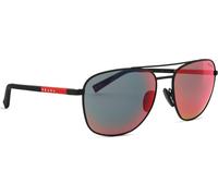 Prada Linea Rossa Hombre Prada Linea Rossa PS 54ZS DG008F Gafas de sol Acero Negro Gris Redonda Reflejado