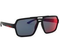 Prada Linea Rossa Hombre Prada Linea Rossa PS A06S DG008F Gafas de sol Inyectado Negro Gris Piloto Reflejado