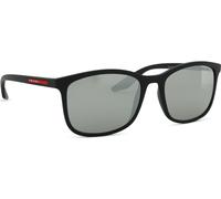 Prada Linea Rossa Hombre Prada Linea Rossa PS A08S 1BO2B0 Gafas de sol Inyectado Negro Gris Pillow Reflejado