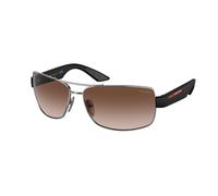 Prada Linea Rossa Hombre Prada Linea Rossa PS 50ZS 5AV02P Gafas de sol Metal Gris Marrón Pillow Normal Sombreado