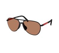Prada Linea Rossa Hombre Prada Linea Rossa PS 53ZS DG020D Gafas de sol Metal Negro Marrón Piloto Normal
