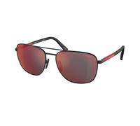 Prada Linea Rossa Hombre Prada Linea Rossa PS 54ZS DG008F Gafas de sol Acero Negro Gris Redonda Reflejado