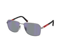 Prada Linea Rossa Hombre Prada Linea Rossa PS A51S 5AV10J Gafas de sol Metal Gris Azul Cuadrada Normal