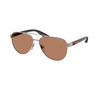 Prada Linea Rossa Hombre Prada Linea Rossa PS A52S 5AV20D Gafas de sol Metal Gris Marrón Piloto Normal
