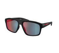 Prada Linea Rossa Hombre Prada Linea Rossa PS B02S 1BO08F Gafas de sol Inyectado Negro Gris Geométrico Espejo