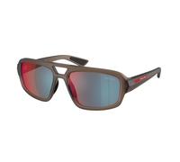 Prada Linea Rossa Hombre Prada Linea Rossa PS B11SU 29F21A Gafas de sol Inyectado Marrón Rojo Geométrico Normal