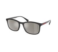 Prada Linea Rossa Hombre PS 01TS LIFESTYLE DG02B0 Gafas de sol Nylon Negro Gris Cuadrada Reflejado