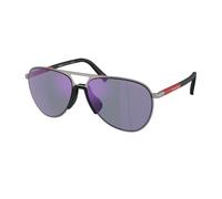 Prada Linea Rossa Hombre PS 53ZS 5AV10J Gafas de sol Metal Gris Azul Piloto Normal