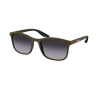 Prada Linea Rossa Hombre PS A08S 15X09U Gafas de sol Inyectado Verde Gris Pillow Normal Sombreado