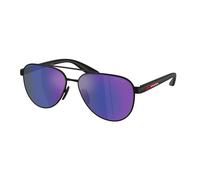 Prada Linea Rossa Hombre PS A52S DG005U Gafas de sol Metal Negro Azul Piloto Normal