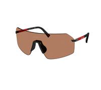 Prada Linea Rossa Hombre PS B50S 1BO20D Gafas de sol Metal Negro Marrón Geométrico Normal