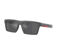 Prada Linea Rossa Hombre Sunglass PS 02ZSU - Color del Marco: Gris metálico, Color de la Lente: Gris Espejado Plata