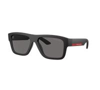 Prada Linea Rossa Hombre Sunglass PS 04ZS - Color del Marco: Engomado negro, Color de la Lente: Polarized Gris Oscuro