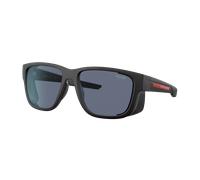 Prada Linea Rossa Hombre Sunglass PS 07WS - Color del Marco: Goma negro, Color de la Lente: Azul