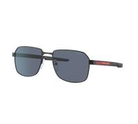 Prada Linea Rossa Hombre Sunglass PS 54WS - Color del Marco: Goma negro, Color de la Lente: Azul