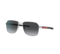 Prada Linea Rossa Hombre PS 54WS 1BC06G Gafas de sol Metal Plata Gris Cuadrada Polarizado Sombreado