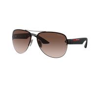 Prada Linea Rossa Hombre Sunglass PS 55YS - Color del Marco: Gunmetal, Color de la Lente: Marrón Degradado
