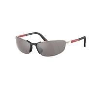 Prada Linea Rossa Hombre Sunglass PS 55ZS - Color del Marco: Champán mate, Color de la Lente: Morado marrón espejo plata