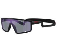 Prada Linea Rossa Hombre Sunglass PS A03S - Color del Marco: Negro Mate, Color de la Lente: Violeta espejo azul oscuro