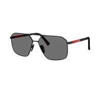 Prada Linea Rossa Hombre Sunglass PS A50S - Color del Marco: Negro Mate, Color de la Lente: Polarized Gris Oscuro