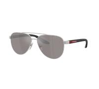Prada Linea Rossa Hombre Sunglass PS A52S - Color del Marco: Gris Mate, Color de la Lente: Morado marrón espejo plata