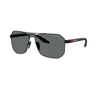 Prada Linea Rossa Hombre Sunglass PS A53S - Color del Marco: Goma Negra, Color de la Lente: Polarizadas gris oscuro