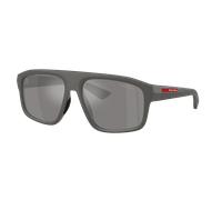 Prada Linea Rossa Hombre Sunglass PS B02S - Color del Marco: Gris metálico, Color de la Lente: Gris Espejado Plata