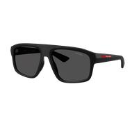 Prada Linea Rossa Hombre Sunglass PS B02S - Color del Marco: Negro Mate, Color de la Lente: Gris Oscuro